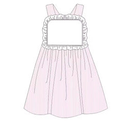 Light Pink Ruffle Seersucker Dress