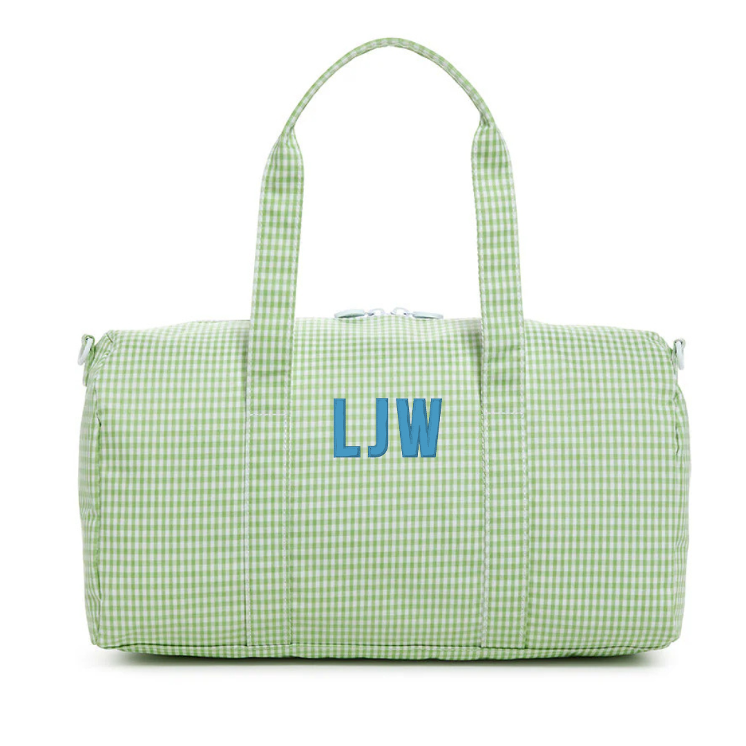 TRVL Weekender Duffle in Gingham Leaf