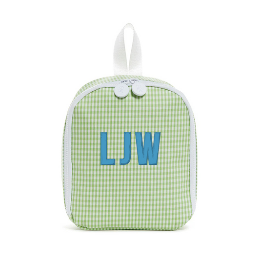 TRVL Bring It Lunch Bag in Gingham Leaf