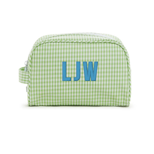 TRVL Stow It Dopp Bag in Gingham Leaf