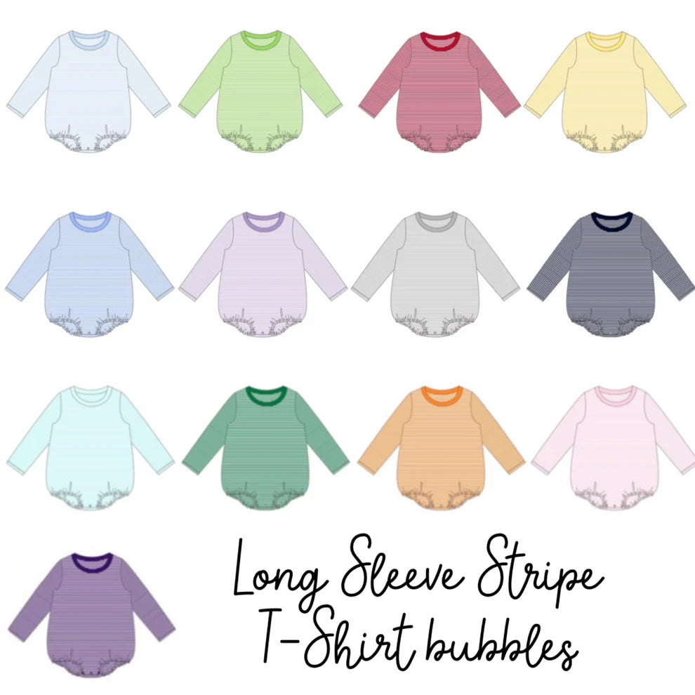 Long Sleeve Striped Bubble
