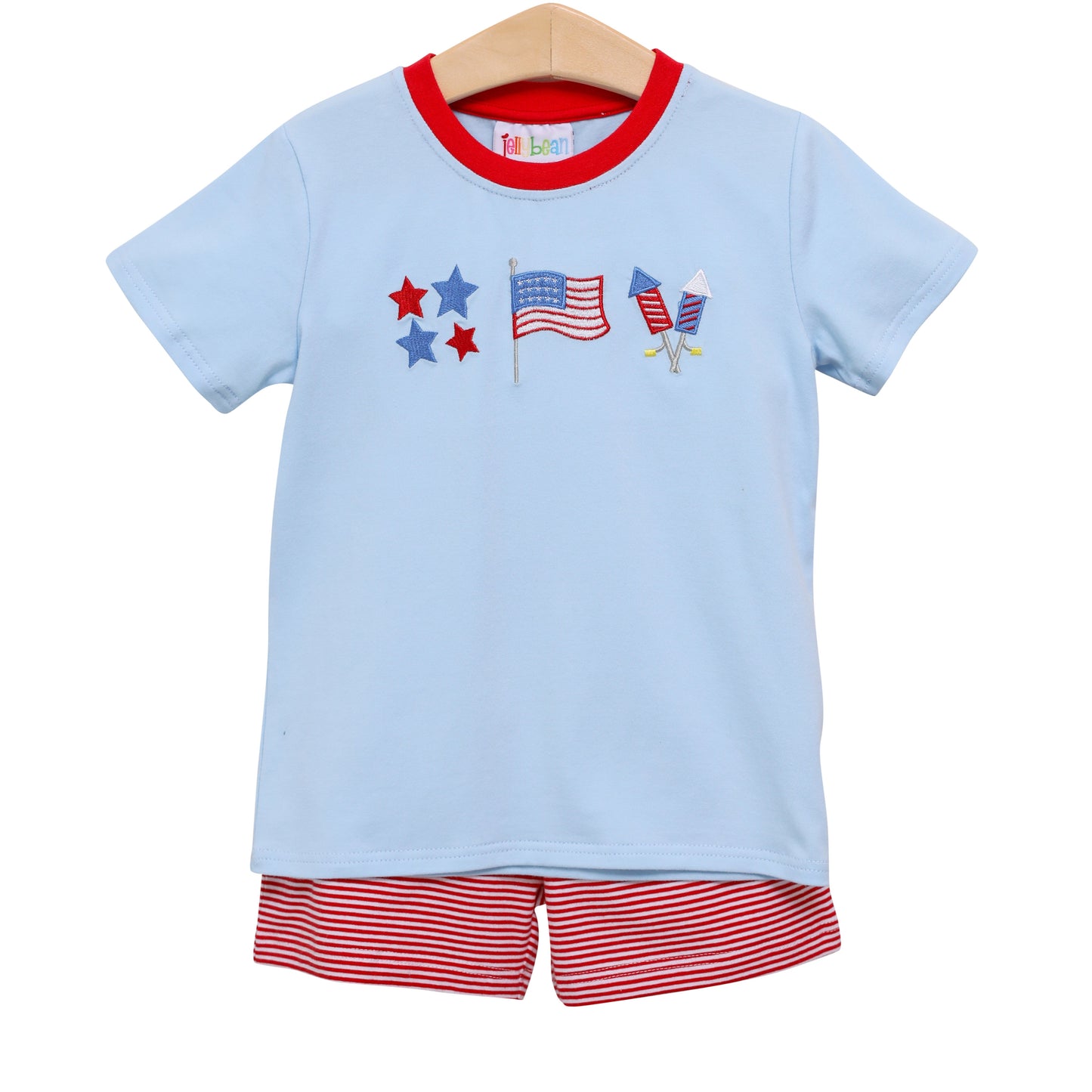 Patriotic Embroidery - Short Set