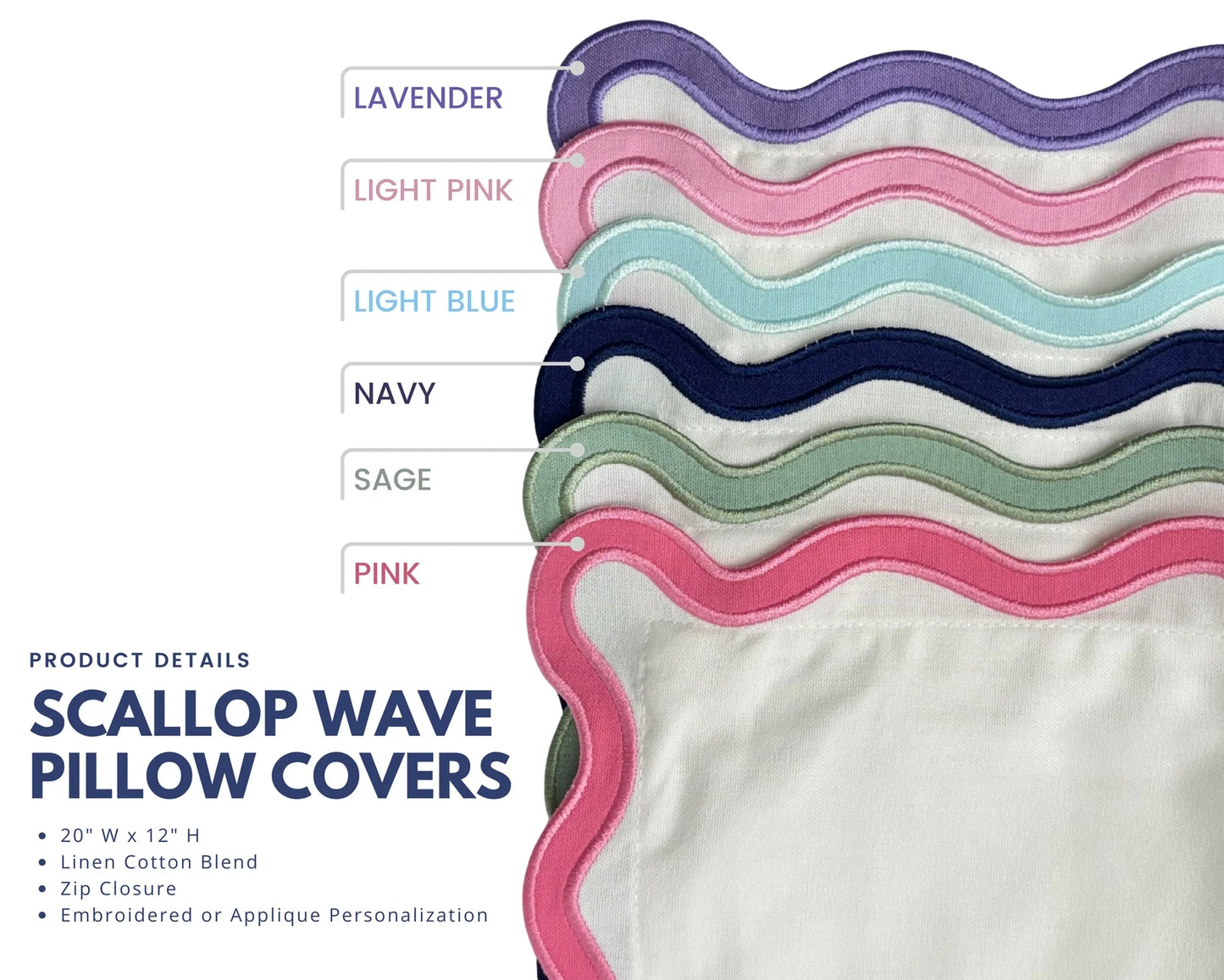 Scallop Edge Pillow Cover