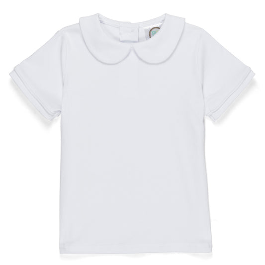 Short Sleeve Peter Pan Collar Top