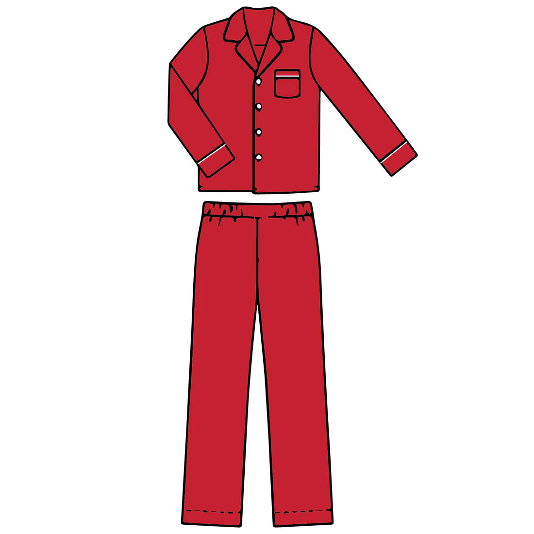 CHRISTMAS PRE-ORDER - Adult Unisex Button Pajama Set
