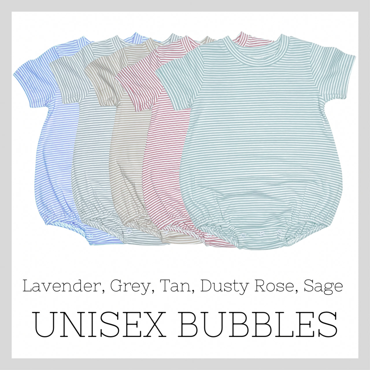 Unisex Short Sleeve Striped Bubble