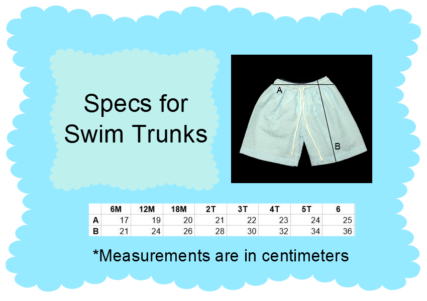Boys Seersucker Swim Trunks