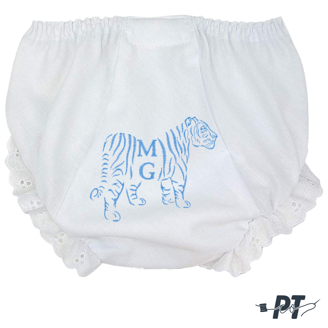 Eyelet Lace Bloomers with Tiger
