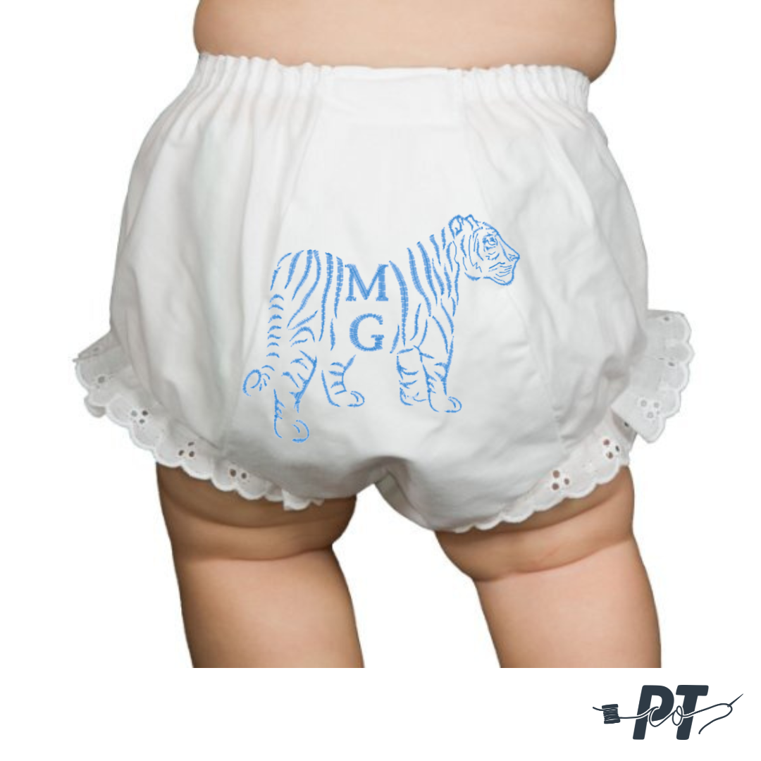 Eyelet Lace Bloomers with Tiger